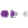 3 CT TGW Amethyst Stud Earrings in Sterling Silver