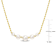 4.5-8 MM Freshwater Cultured Pearl And White Topaz Necklace in 18K
Yellow Gold Over Sterling Silver