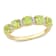 1 3/5 CTW Peridot and White Sapphire Semi-Eternity Ring in Yellow Gold
Plated Sterling Silver