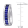 5 1/8 CT TGW Baguette Created Blue Sapphire Created White Sapphire Hoop
Earrings in Sterling Silver