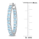 3 1/5 CT TGW Sky Blue Topaz inside-Outside Hoop Earrings in Sterling Silver