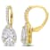 3 5/8 CT TGW Created White Sapphire Teardrop Earrings in Yellow Plated
Sterling Silver
