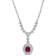 3 3/4 CT TGW Ruby and 2 3/4 CT TW Diamond Lariat Necklace in 14K White Gold