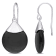 14 1/2 CT TGW Onyx Hook Earrings in Sterling Silver