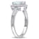 1 CT TGW Aquamarine and Diamond Accent Ring in Sterling Silver