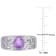 1 CT TGW Amethyst Filigree Ring in Sterling Silver