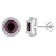 5 1/5 CT TGW Rhodolite and 1/4 CT TW Diamond Stud Earrings in 14K White Gold
