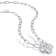 3 7/8 CT TW Sky Blue Topaz and Diamond Accent Floral Heart Paperclip
Chain Sterling Silver Necklace