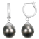 9-9.5MM Tahitian Cultured Pearl Drop Earrings in 14K White Gold