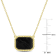 5 CT TGW Hematite Necklace with Beaded Halo in Yellow Plated Sterling Silver