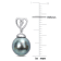 8-9MM Black Tahitian Cultured Pearl and White Topaz Drop Earrings in
Sterling Silver