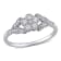 1/4 CT TW Diamond Floral Ring in Sterling Silver
