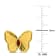 1/5 CT TGW Garnet Butterfly Stud Earrings in Yellow Plated Sterling Silver