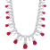 63 4/5 CT TGW Created Ruby and Created White Sapphire Necklace in
Sterling Silver