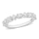 5/8 CT TW Diamond Semi-Eternity Ring in 14K White Gold