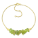 1 1/5 CT TGW Peridot Bead Chain Bracelet in Yellow Plated Sterling Silver