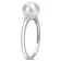 7.5-8MM Freshwater Cultured Pearl and 1/10 CT TGW White Cubic Zirconia
Ring in Sterling Silver