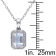 1 CT TGW Aquamarine and Diamond Accent Pendant with Chain in Sterling Silver