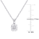 1 CT DEW Created Moissanite Solitaire Pendant With Chain in Sterling Silver