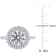 2 1/2 CT TW Lab-Grown Diamond Double Halo Ring in 14K White Gold