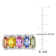 3 1/3 CT TGW Multi-Color Sapphire 5-Stone Halo Ring in 14K Yellow Gold