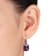 4-5/8ctw Amethyst and 1/10ctw Diamond Drop Earrings in Sterling Silver