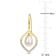 8-8.5MM Cultured Pearl and White Topaz Earrings in 14K Yellow Gold Over
Sterling Silver