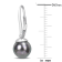 8-8.5MM Tahitian Cultured Pearl and Diamond Accent Earrings in 14K White Gold
