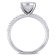 2 CT DEW Created Moissanite and 1/10 CT TW Diamond Engagement Ring in
14K White Gold