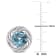 5 CT TGW Sky Blue Topaz and White Topaz Stud Earrings in Sterling Silver