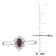 1/4 CTW Garnet and 1/10 CT TW Diamond Halo Ring in Sterling Silver