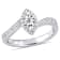 1/4 CT TW Diamond Halo Twist Ring in Sterling Silver