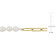 4.5-7.5 MM Freshwater Cultured Pearl Link Chain Necklace in 18K Yellow
Gold Over Sterling Silver