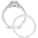 1/3 CT TW Diamond Oval Bridal Ring Set in Sterling Silver
