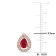 7/8 CT TGW Ruby-CN and 1/5 CT TW Diamond Teardrop Halo Stud Earrings in
14K Rose Gold