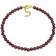 6 CT TGW Garnet Beaded Bracelet with Yellow Plated Sterling Silver Clasp