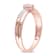 1/4 CT TGW Morganite and Diamond Accent Heart Ring in 18K Rose Gold Over
Sterling Silver