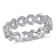 Diamond Heart Link Ring in Sterling Silver