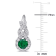 1-3/4ctw Created Emerald and Created White Sapphire Twist Drop Earrings
in Sterling Silver