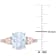 3 CT TGW Ice Aquamarine and Morganite with Diamond Accent 3-Stone
Cocktail Ring in Sterling Silver