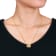 1/5 CT TGW Created White Sapphire Butterfly Necklace in Yellow Plated
Sterling Silver