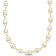 8-8.5 MM Freshwater Cultured Pearl and Cubic Zirconia Necklace 18K
Yellow Gold Over Sterling Silver