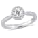 1/3 CT TW Diamond Halo Ring in Sterling Silver