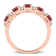 1 3/5 CTW Garnet and White Topaz Semi-Eternity Ring in Rose Plated
Sterling Silver