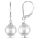 10 - 11 MM White Cultured Freshwater Pearl Leverback Drop Earrings in
Sterling Silver
