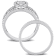 1/3 CT TW Diamond Teardrop Halo Bridal Set in Sterling Silver