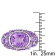 10 3/8 CT TGW Amethyst and 1/10 CT TW Diamond Cluster Ring in Sterling Silver