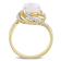 1 3/8 CT TGW Opal, White Topaz and Diamond Accent Interlaced Ring in
Yellow Plated Sterling Silver