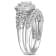 1/3 CT TW Diamond Halo Bridal Ring Set in Sterling Silver