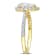 1 7/8 CT TGW Created White Sapphire Halo Teardrop Ring in Yellow Plated
Sterling Silver
